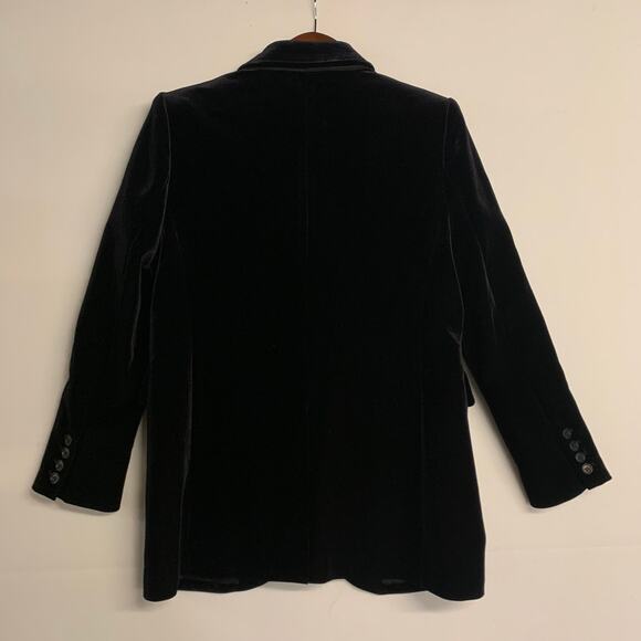 YSL Yves Saint Laurent Blazer Velvet Women’s Single Button Breasted Black NYE - Picture 11 of 11